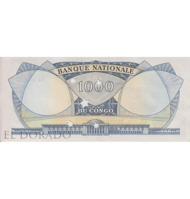 Congo 1.000 Francos 1964 Pick 8b